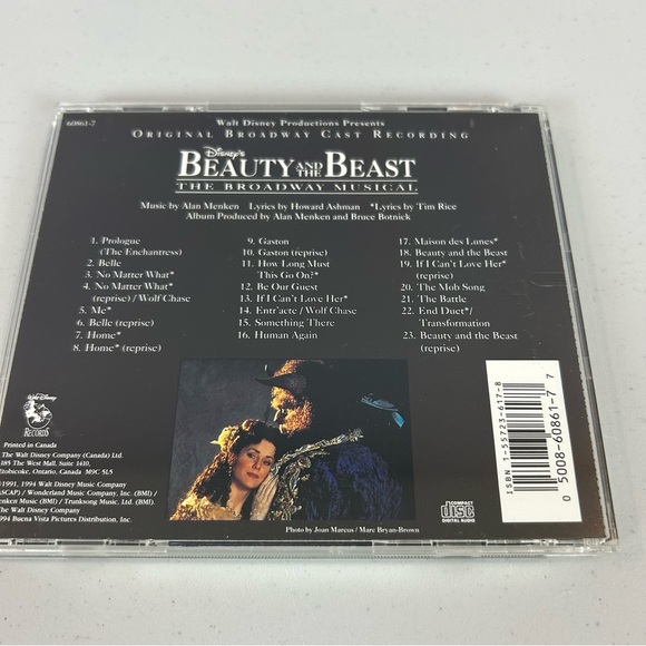 Beauty and the Beast Broadway Musical CD - Picture 2 of 8